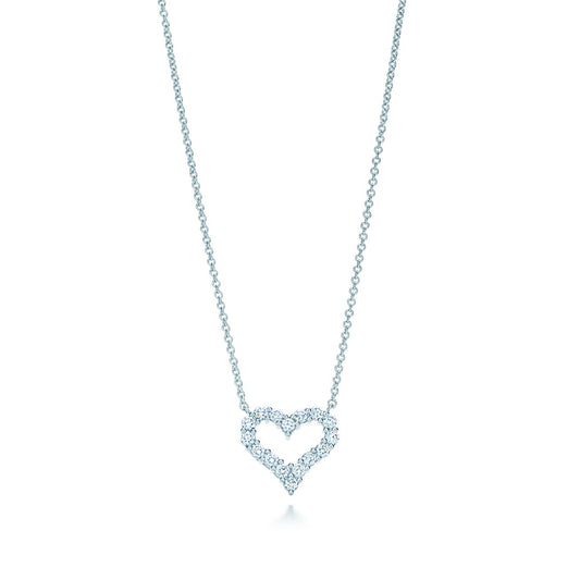 [Resenly Jewelry]HEART-SHAPED DIAMOND NECKLACE