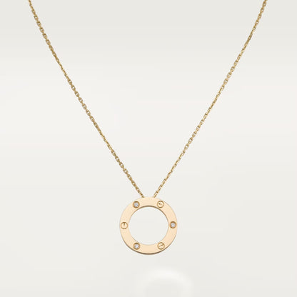 [Resenly Jewelry]LOVE NECKLACE 16MM 3 DIAMONDS