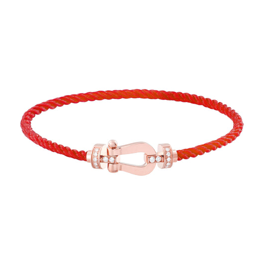 {
  "Resenly Jewelry": "フォース10 ハーフダイヤモンド ピンクゴールド レッドコード ラージ＆ミディアムモデル"
}