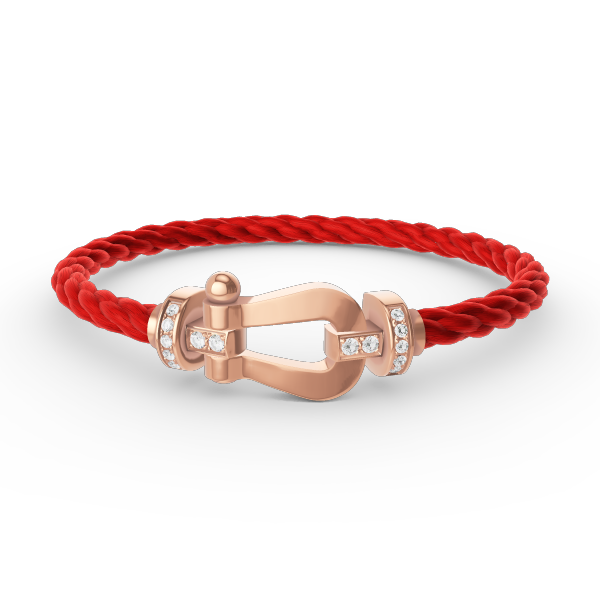 [Resenly Jewelry]FORCE LARGE HORSESHOE HALF DIAMOND BRACELET ROSE GOLD