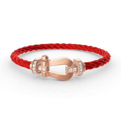 [Resenly Jewelry]FORCE LARGE HORSESHOE HALF DIAMOND BRACELET ROSE GOLD