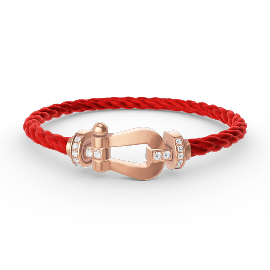 [Resenly Jewelry]FORCE LARGE HORSESHOE HALF DIAMOND BRACELET ROSE GOLD