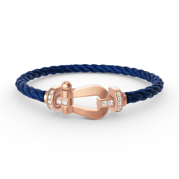 [Resenly Jewelry]FORCE LARGE HORSESHOE HALF DIAMOND BRACELET ROSE GOLD