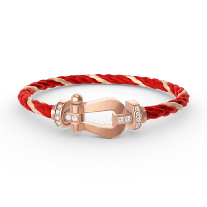 [Resenly Jewelry]FORCE LARGE HORSESHOE HALF DIAMOND BRACELET ROSE GOLD