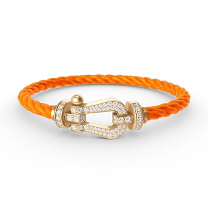 [Resenly Jewelry]FORCE LARGE HORSESHOE FULL DIAMOND BRACELET GOLD