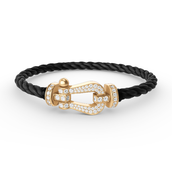 [Resenly Jewelry]FORCE LARGE HORSESHOE FULL DIAMOND BRACELET GOLD
