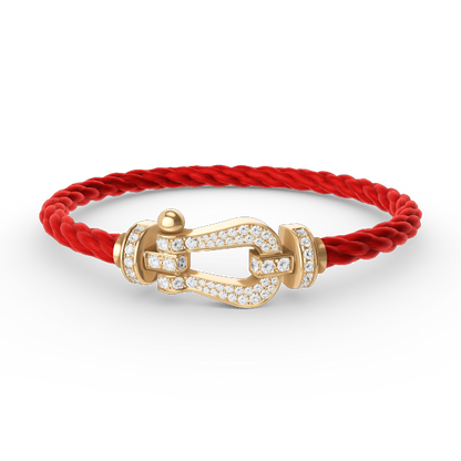 [Resenly Jewelry]FORCE LARGE HORSESHOE FULL DIAMOND BRACELET GOLD