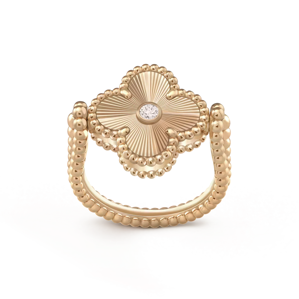 [Resenly Jewelry]CLOVER RIVERSIBLE ROSE GOLD RING