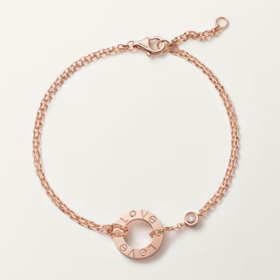 [Resenly Jewelry] ラブブレスレット ダイヤモンド2石