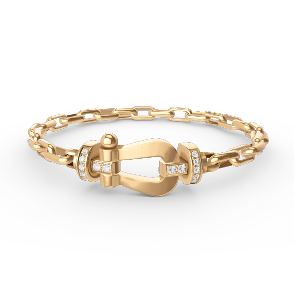 [Resenly Jewelry]FORCE LARGE HORSESHOE CLASP  METAL BRACELET