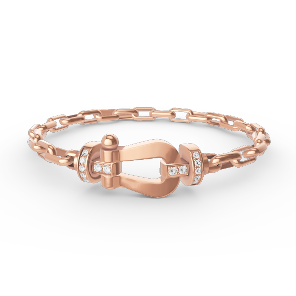 [Resenly Jewelry]FORCE LARGE HORSESHOE CLASP  METAL BRACELET