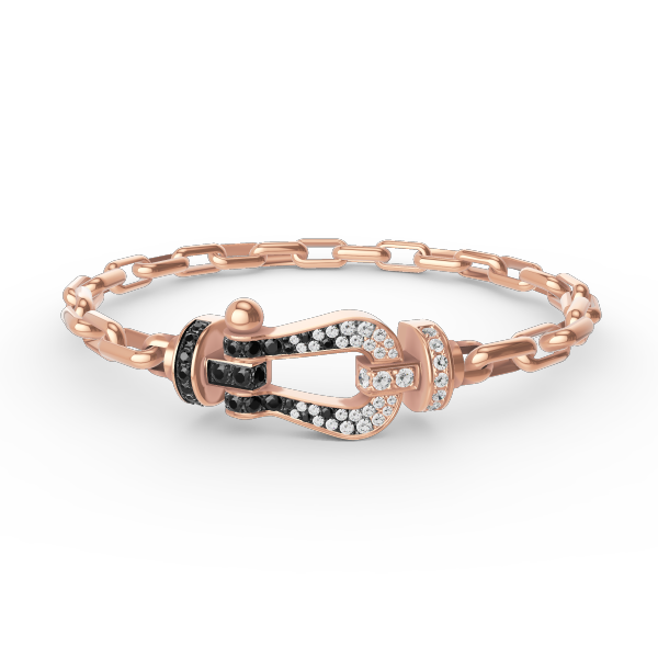 [Resenly Jewelry]FORCE LARGE HORSESHOE CLASP  METAL BRACELET