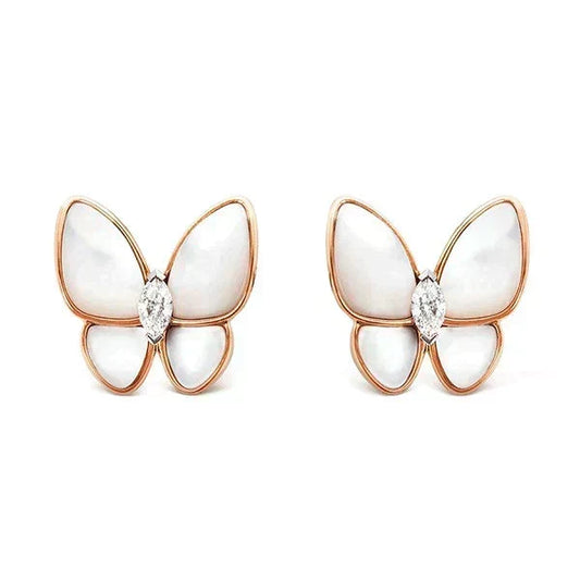 [Resenly Jewelry]BUTTERFLY MOP DIAMOND EARRINGS