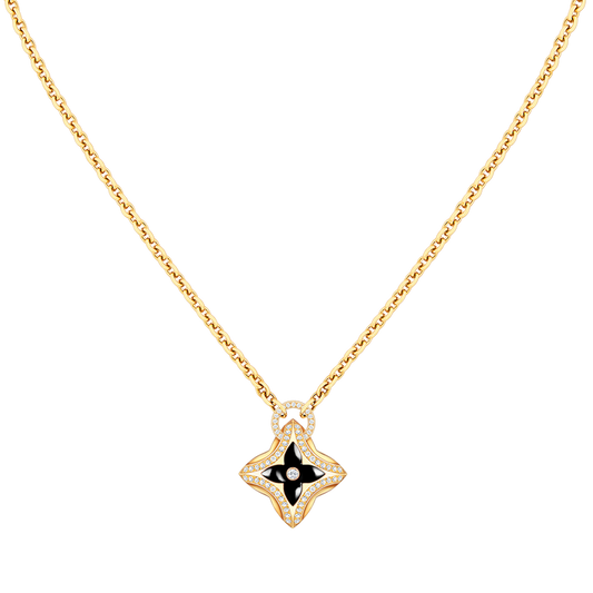 [Resenly Jewelry]STAR PEDANT PINK GOLD DIAMOND NECKLACE