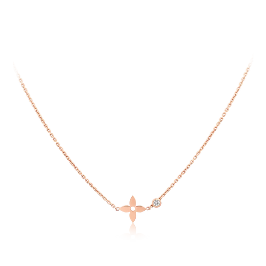 [Resenly Jewelry]BLOSSOM PENDANT PINK GOLD AND DIAMOND