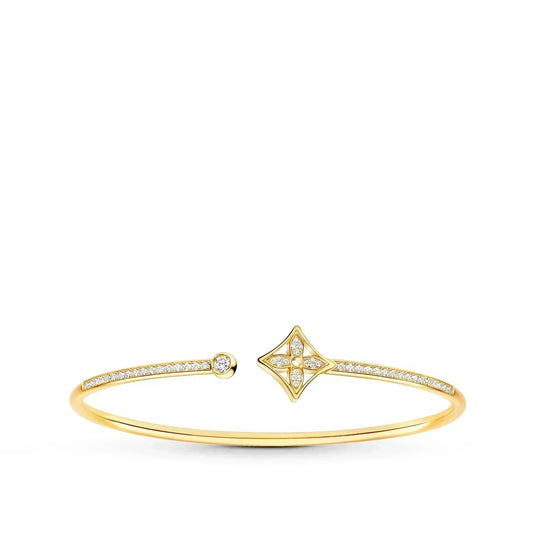 [Resenly Jewelry]IDYLLE GOLD OPEN BRACELET DIAMOND PAVED