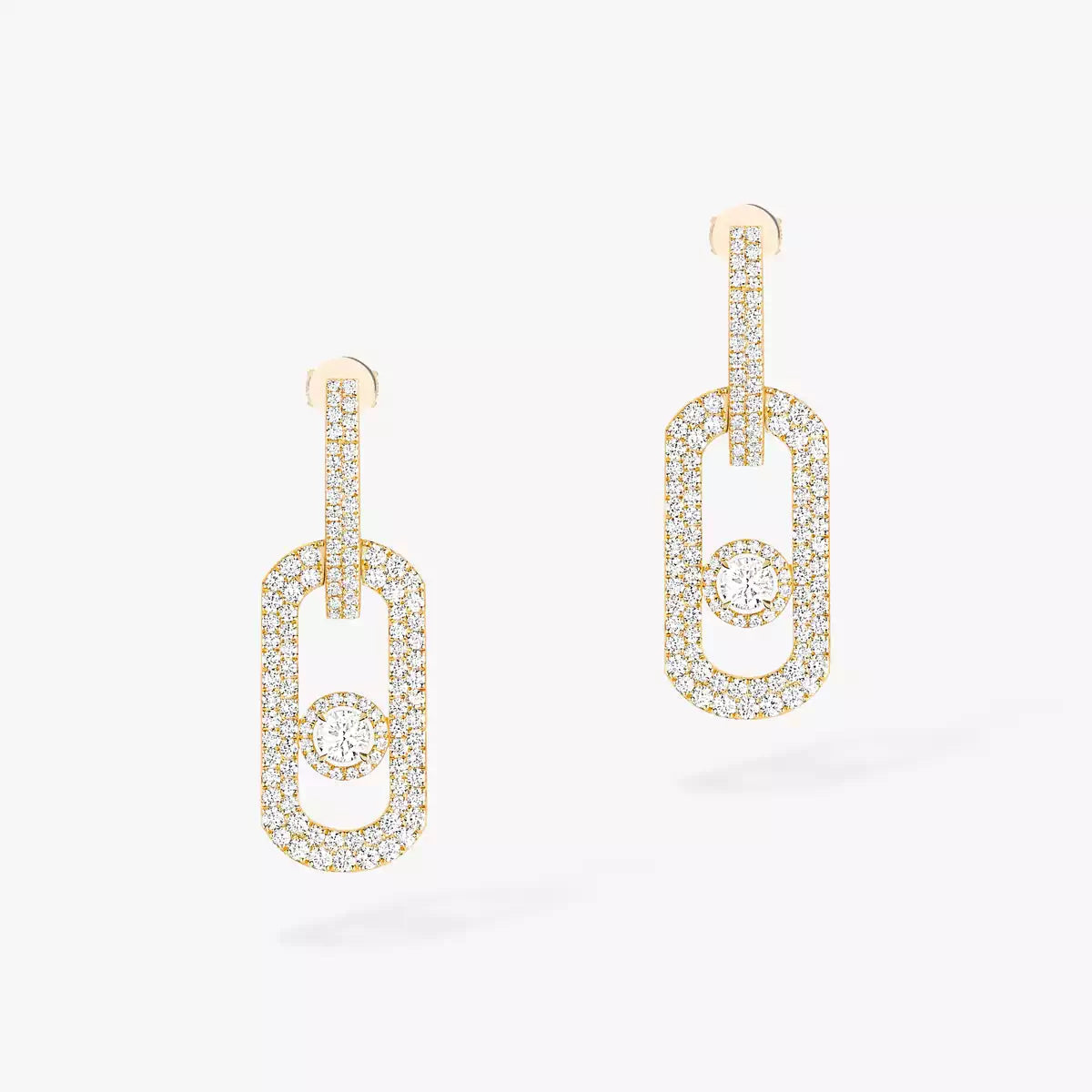 [Resenly Jewelry]So Move XL パヴェセッティング ダイヤモンド ペンダント イヤリング