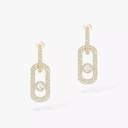 [Resenly Jewelry]So Move XL パヴェセッティング ダイヤモンド ペンダント イヤリング
