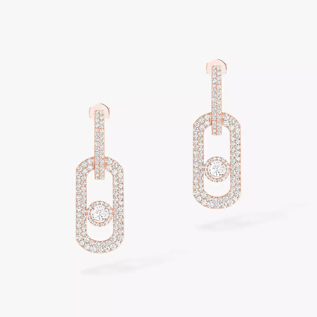 [Resenly Jewelry]So Move XL パヴェセッティング ダイヤモンド ペンダント イヤリング