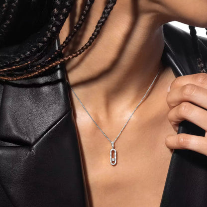 [Resenly Jewelry]Move Uno Diamond Necklace in Rose Gold