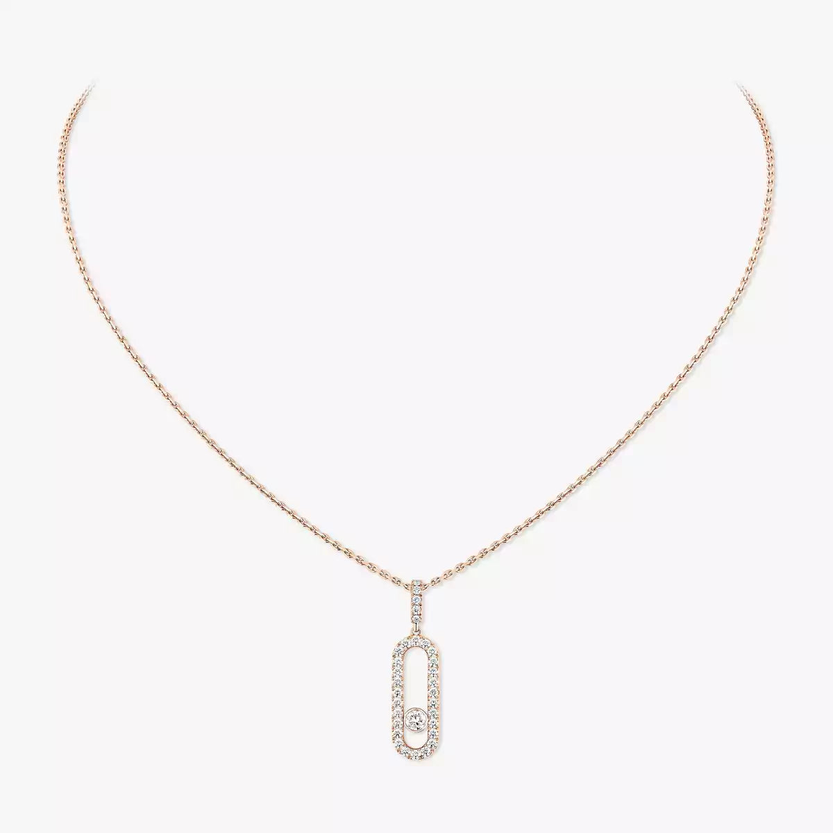 [Resenly Jewelry]Move Uno Diamond Necklace in Rose Gold