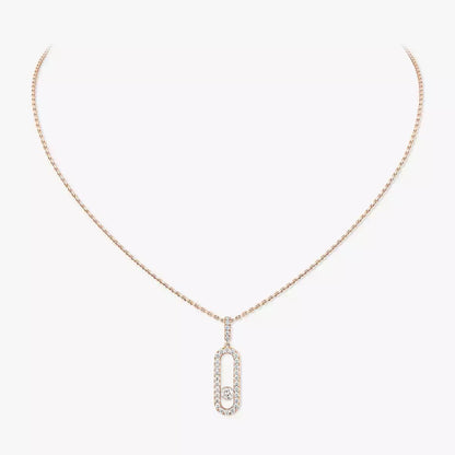 [Resenly Jewelry]Move Uno Diamond Necklace in Rose Gold