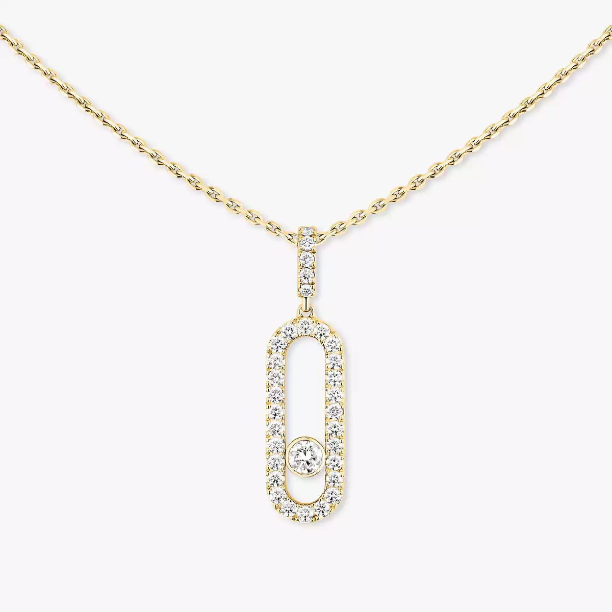 [Resenly Jewelry]Move Uno Diamond Necklace in Rose Gold
