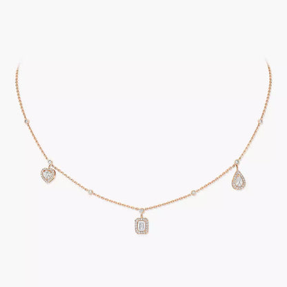 [Resenly Jewelry] マイ・ツイン・ダイヤモンド・ネックレス（シルバー）