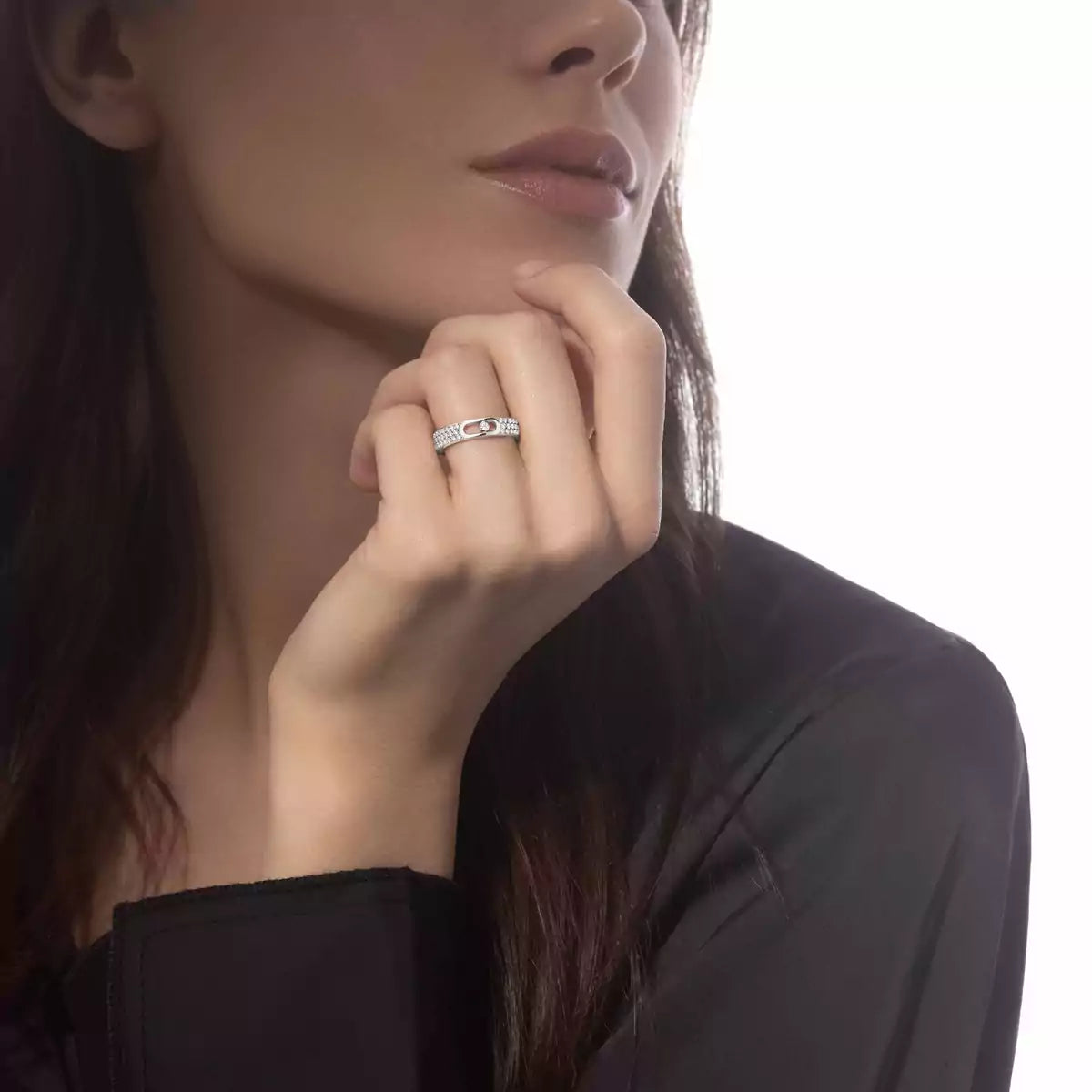 [Resenly Jewelry]Move Joaillerie パヴェ ダイヤモンド ウェディングリング