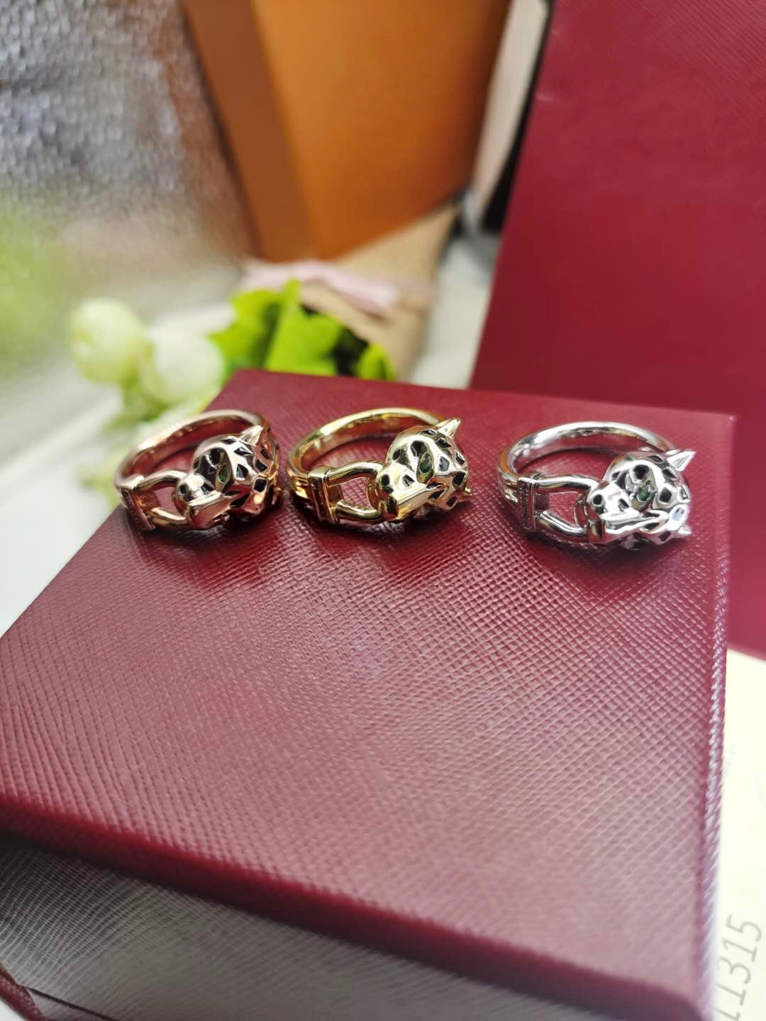[Resenly Jewelry]LEOPARD-HEAD LEOPARD-PRINT COUPLE RING
