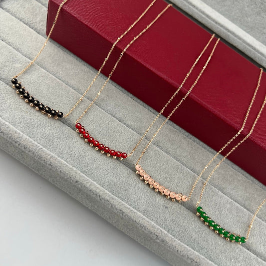 [Resenly Jewelry]NEW STUD COLORED GEM PENDANT NECKLACE