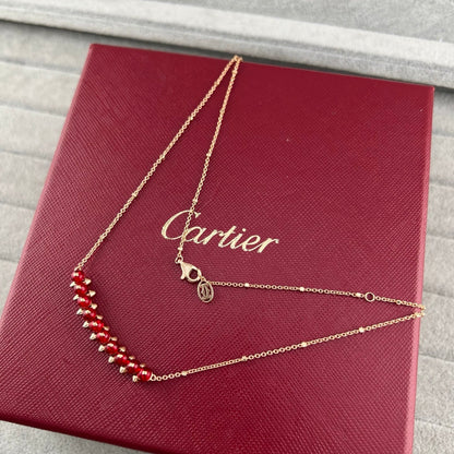 [Resenly Jewelry]NEW STUD COLORED GEM PENDANT NECKLACE