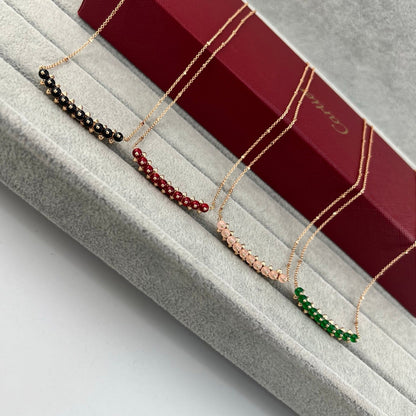 [Resenly Jewelry]NEW STUD COLORED GEM PENDANT NECKLACE