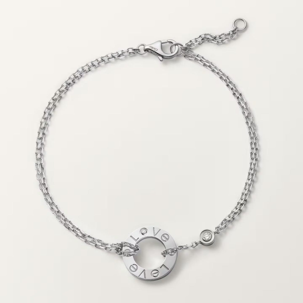 [Resenly Jewelry] ラブブレスレット ダイヤモンド2石