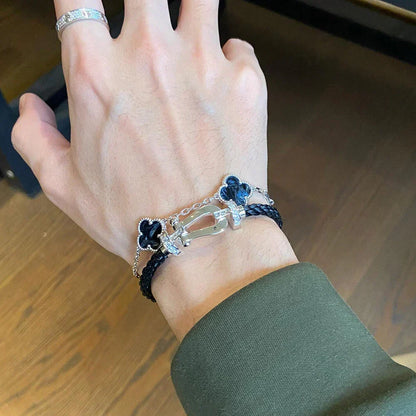 [Resenly Jewelry]CLOVER 5 MOTIF PIETERSITE BRACELET COLLECTION