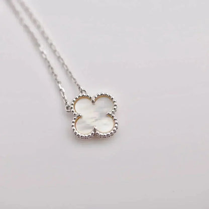 [Resenly Jewelry]クローバー 15MM ホワイトマザーオブパール シルバー
