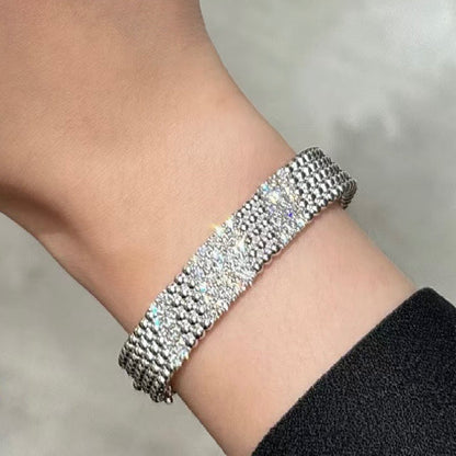 [Resenly Jewelry]  FIVE-ROW DIAMOND BRACELET