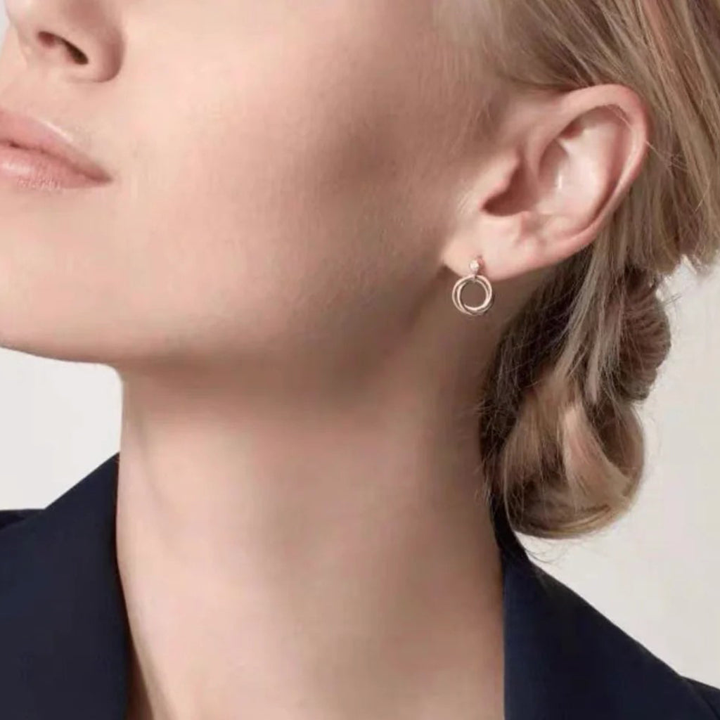 [Resenly Jewelry]TRINITY ON DIAMOND  EARRINGS
