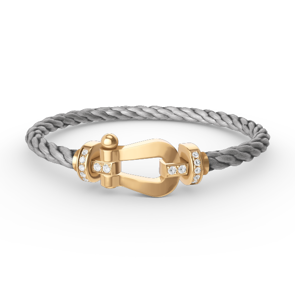 [Resenly Jewelry]FORCE LARGE HORSESHOE HALF DIAMOND BRACELET GOLD