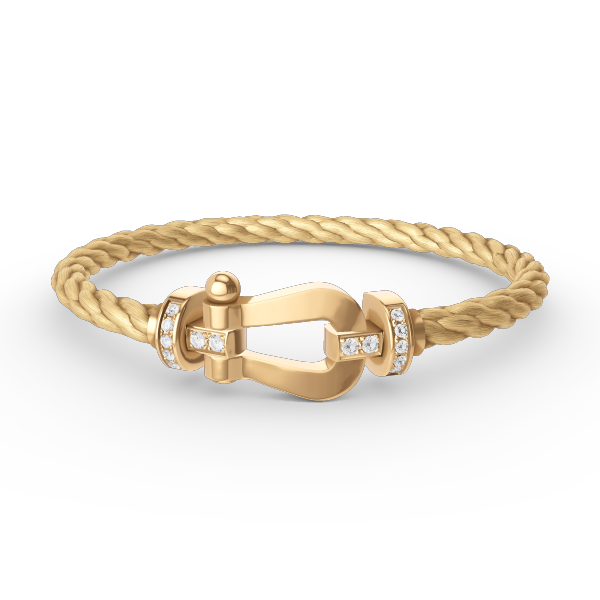 [Resenly Jewelry]FORCE LARGE HORSESHOE HALF DIAMOND BRACELET GOLD