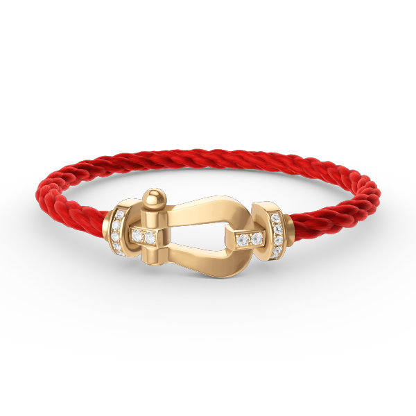 [Resenly Jewelry]FORCE LARGE HORSESHOE HALF DIAMOND BRACELET GOLD