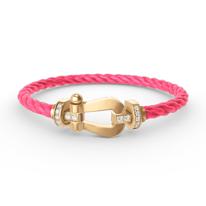 [Resenly Jewelry]FORCE LARGE HORSESHOE HALF DIAMOND BRACELET GOLD