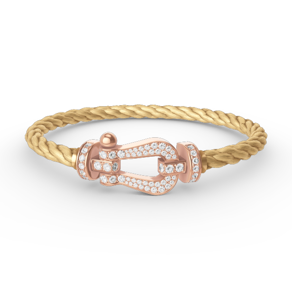 [Resenly Jewelry]FORCE LARGE HORSESHOE FULL DIAMOND BRACELET ROSE GOLD