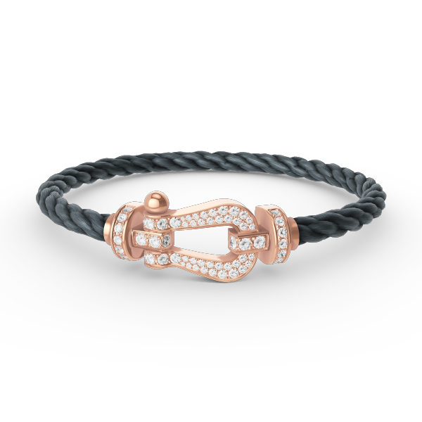 [Resenly Jewelry]FORCE LARGE HORSESHOE FULL DIAMOND BRACELET ROSE GOLD
