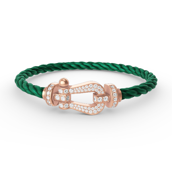 [Resenly Jewelry]FORCE LARGE HORSESHOE FULL DIAMOND BRACELET ROSE GOLD