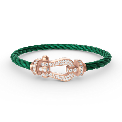 [Resenly Jewelry]FORCE LARGE HORSESHOE FULL DIAMOND BRACELET ROSE GOLD