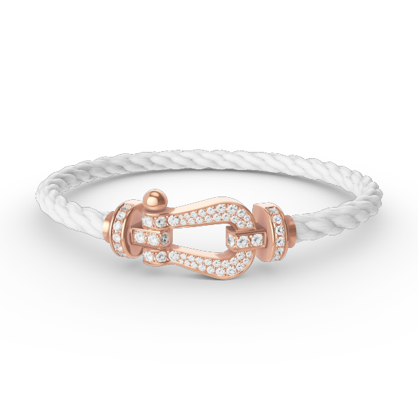 [Resenly Jewelry]FORCE LARGE HORSESHOE FULL DIAMOND BRACELET ROSE GOLD