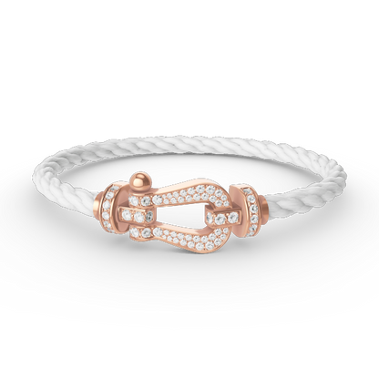[Resenly Jewelry]FORCE LARGE HORSESHOE FULL DIAMOND BRACELET ROSE GOLD