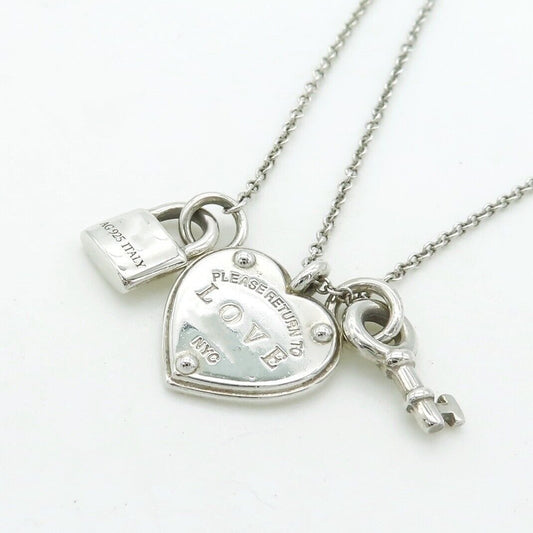 [Resenly Jewelry]ラブハートタグ キーネックレス