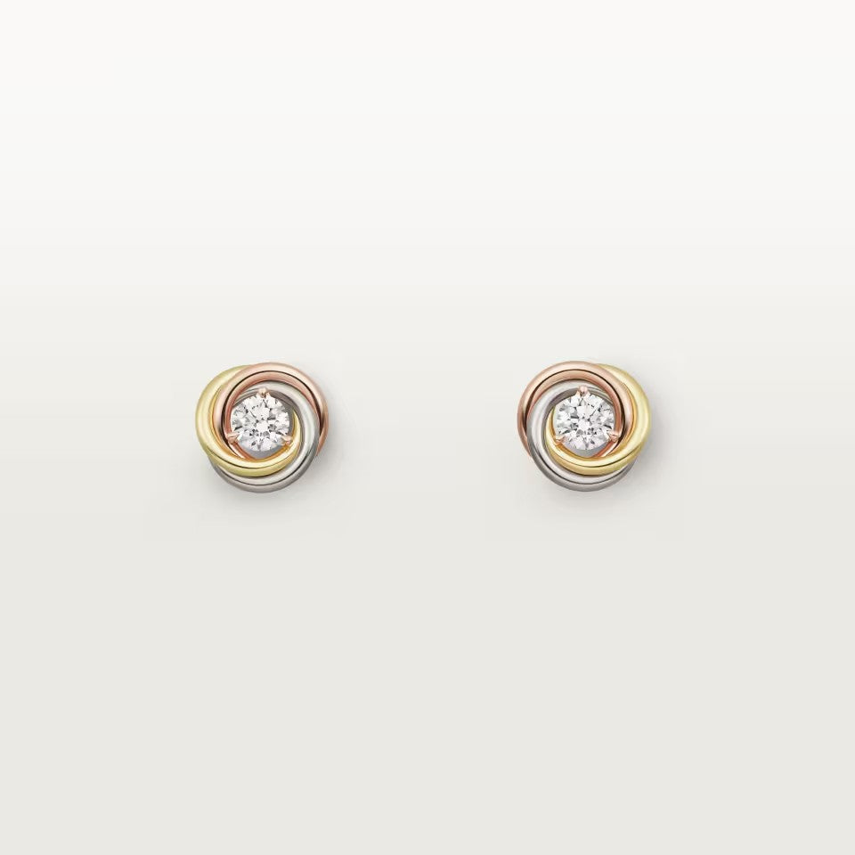 [Resenly Jewelry] トリニティ スタッド ダイヤモンドピアス